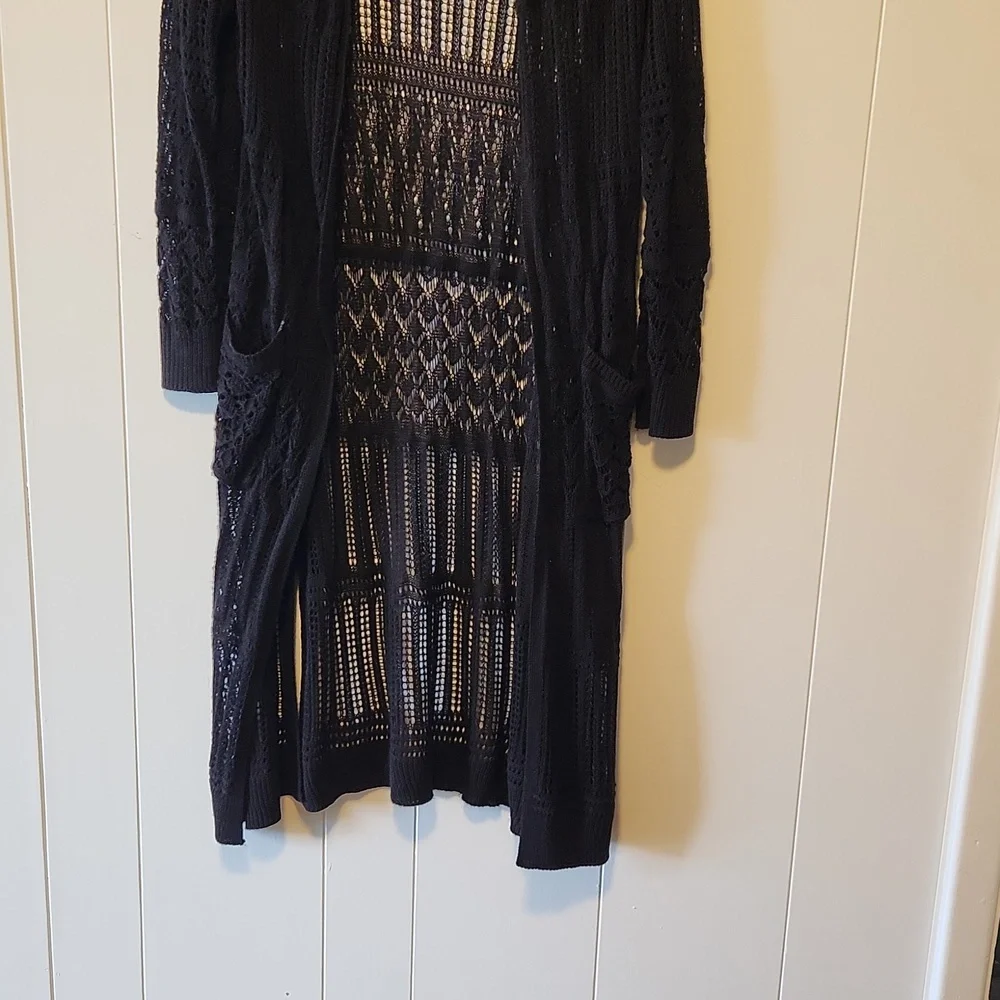Long Open Knit Duster - Picture 2 of 7